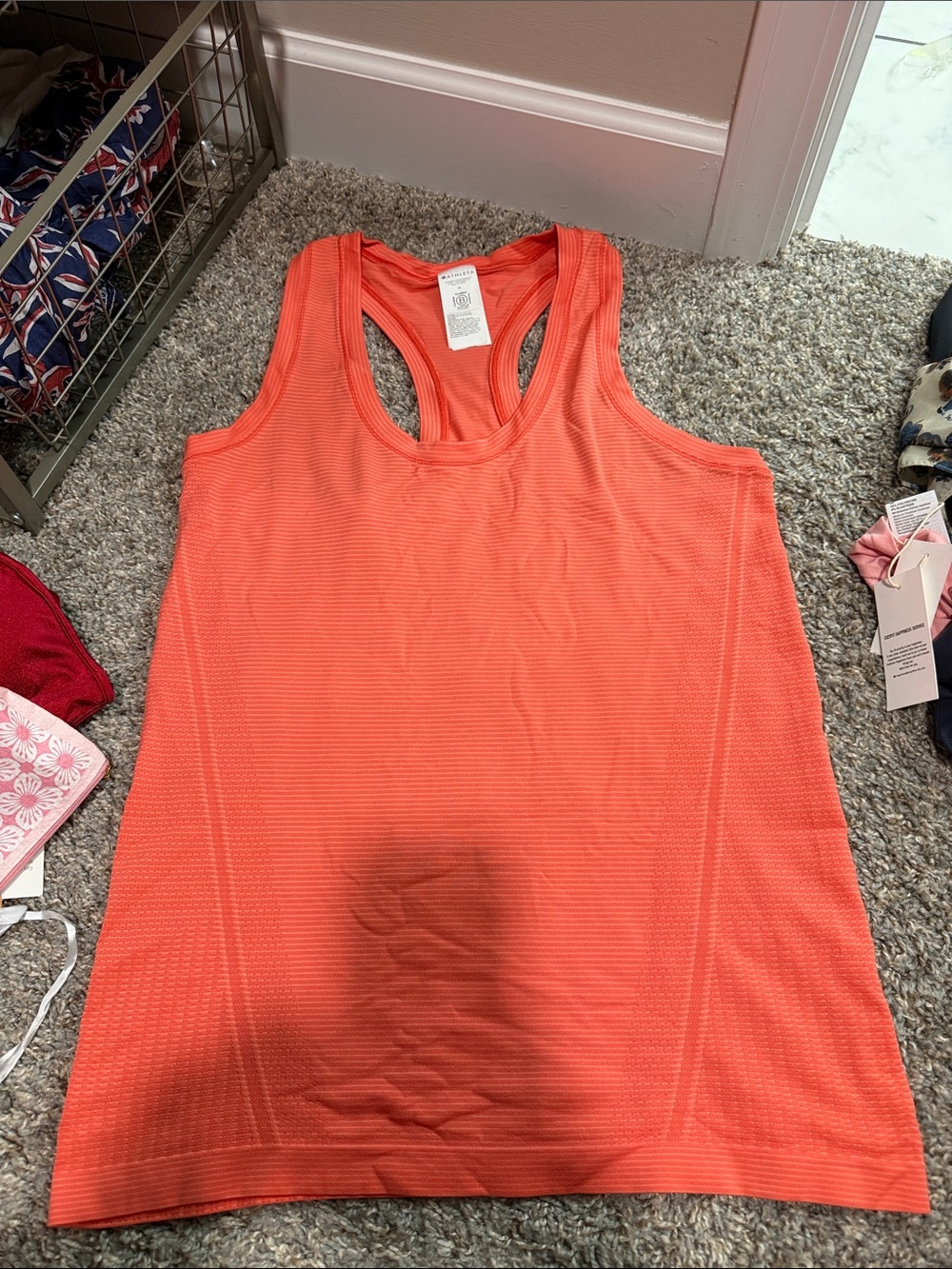 Athleta Coral Racerback Performance Tank